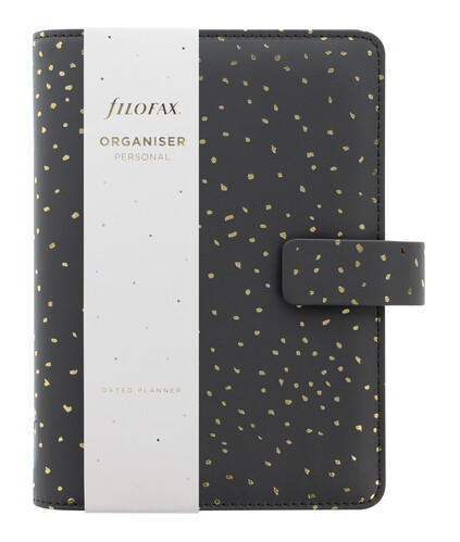 Filofax - Confetti Organizer Personal Charcoal (028722)