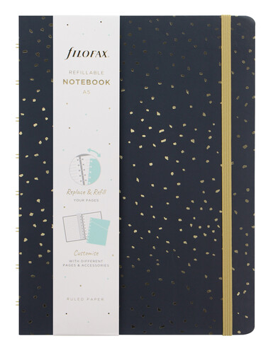 Filofax - Confetti Notebook A5 Charcoal (115117)