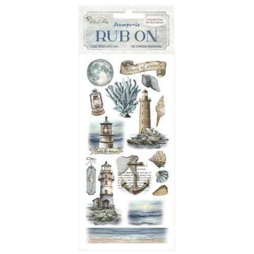 Stamperia - Silent Sea Rub-on 10,16x21,6 Lighthouse (DFLRB154)