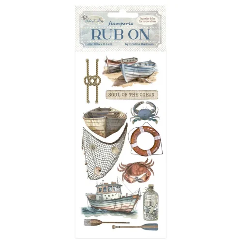 Stamperia - Silent Sea Rub-on 10,16x21,6 Boat (DFLRB155)