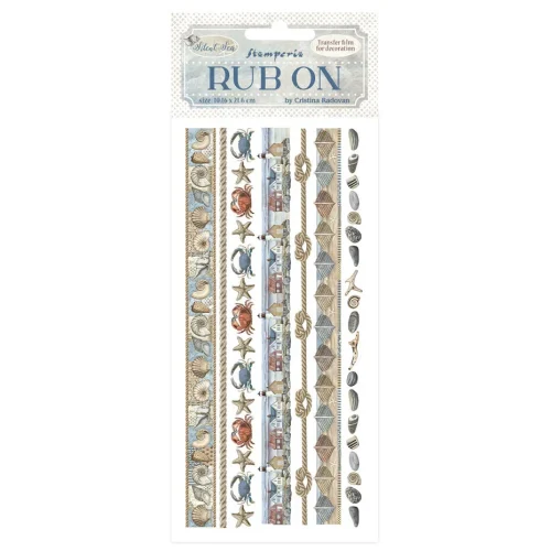 Stamperia - Silent Sea Rub-on 10,16x21,6 Stripes (DFLRB159)