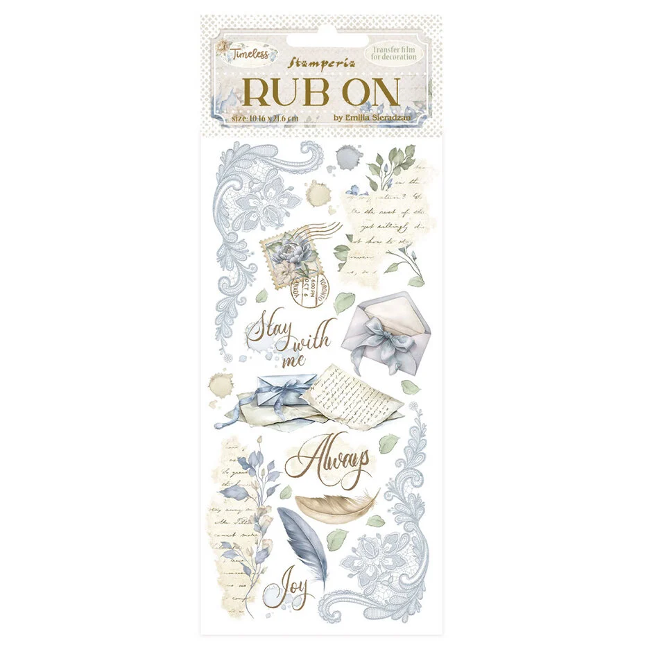 DFLRB161-1 Stamperia - Timeless Rub-on 10,16x21,6 Letters (DFLRB161)