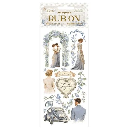 Stamperia - Timeless Rub-on 10,16x21,6 Wedding (DFLRB162)