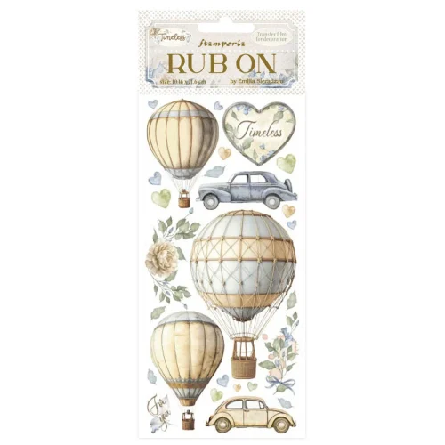 Stamperia - Timeless Rub-on 10,16x21,6 Air Balloons (DFLRB163)