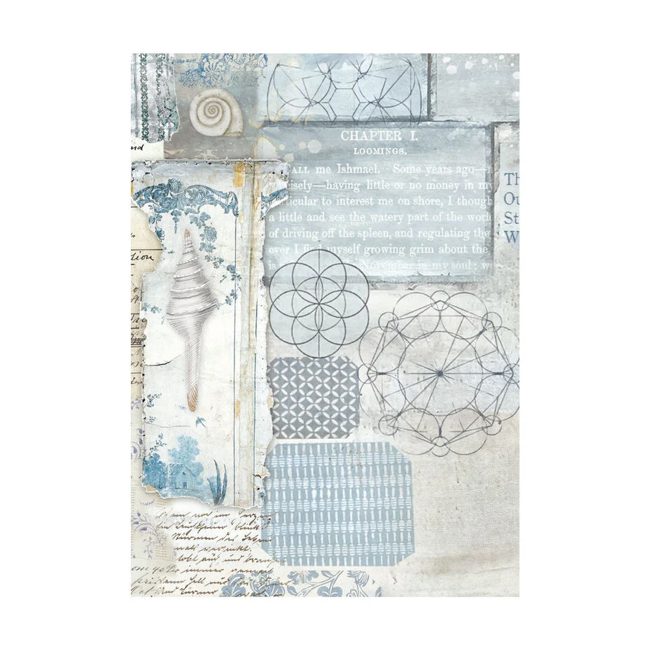Stamperia - Silent Sea Rice Paper Selection 8 Rice Paper Backgrounds A6 (DFSAK6040)