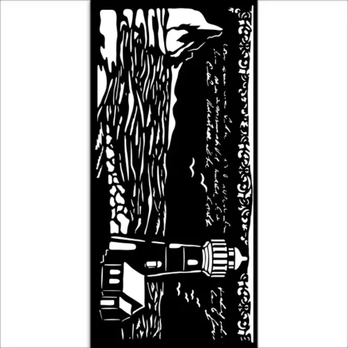 Stamperia - Silent Sea Thick Stencil 12x25cm Lighthouse (KSTDL117)