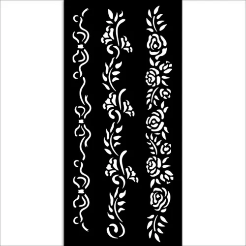 Stamperia - Timeless Thick Stencil 12x25cm Borders (KSTDL118)