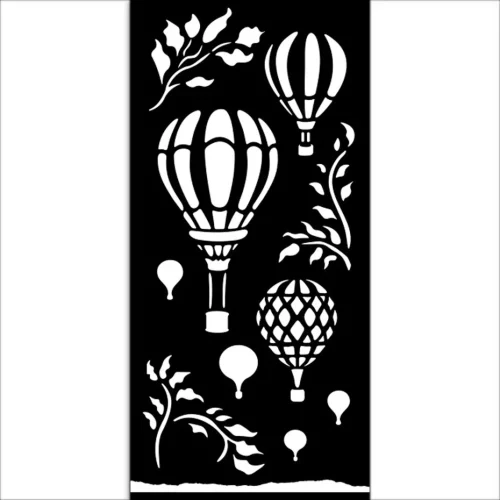 Stamperia - Timeless Thick Stencil 12x25cm Air Balloons (KSTDL119)