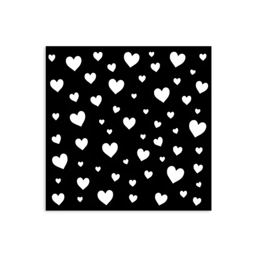 Stamperia - Timeless Thick Stencil 12x12cm Hearts (KSTDS42)