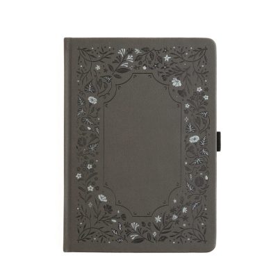 Archer & Olive - Bullet Journal Midnight Floral in Gray Dot Grid Notebook A5 (LP421)