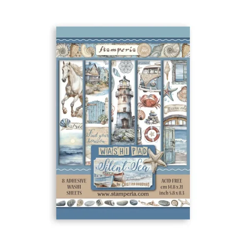 Stamperia - Silent Sea Washi pad 8 sheets A5 (SBW19)