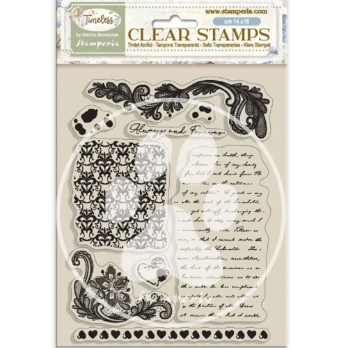 Stamperia - Timeless Acrylic stamp cm 14x18 Backgrounds (WTK220)