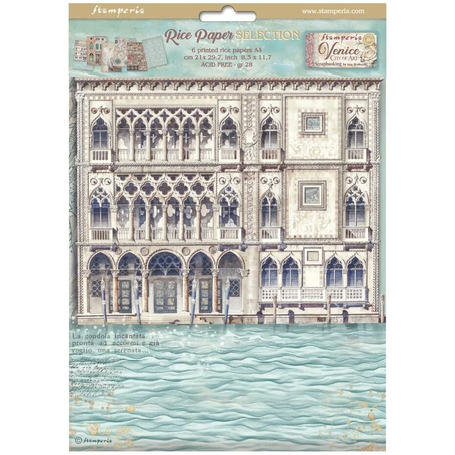 Stamperia - Venice City of Art Rice Paper Selection 6 Rice Paper A4 (DFSA4XVN)