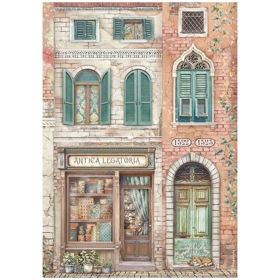 DFSA4XVN-3 Stamperia - Venice City of Art Rice Paper Selection 6 Rice Paper A4 (DFSA4XVN)