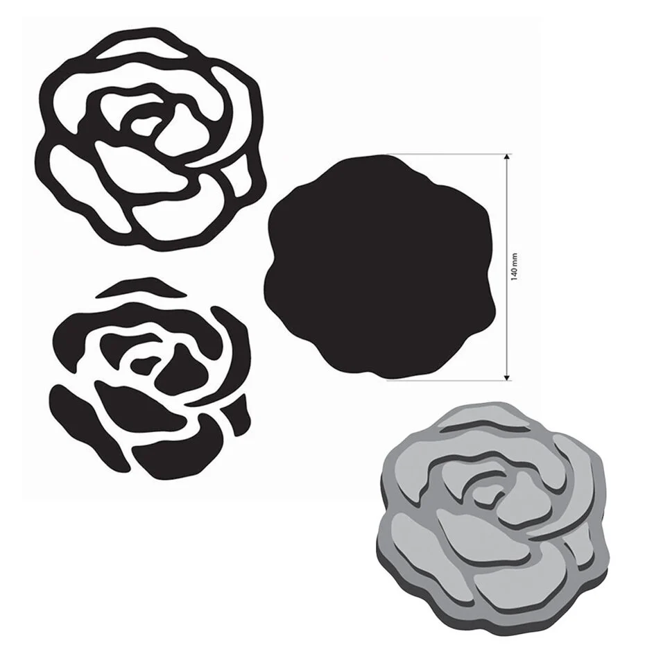 Stamperia - Venice City of Art Crafty Shapes Roses (KLSM56)