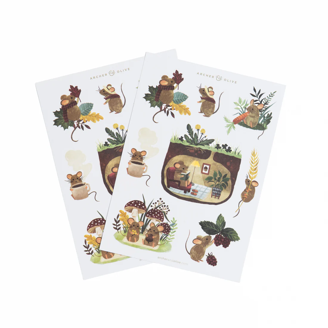 Archer & Olive - Forest Findings Field Mouse Stickerset (ST371)