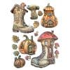 Stamperia - Whispering Woods Silicon Mould A5 Boots and Pumpkin House (KACMA586)