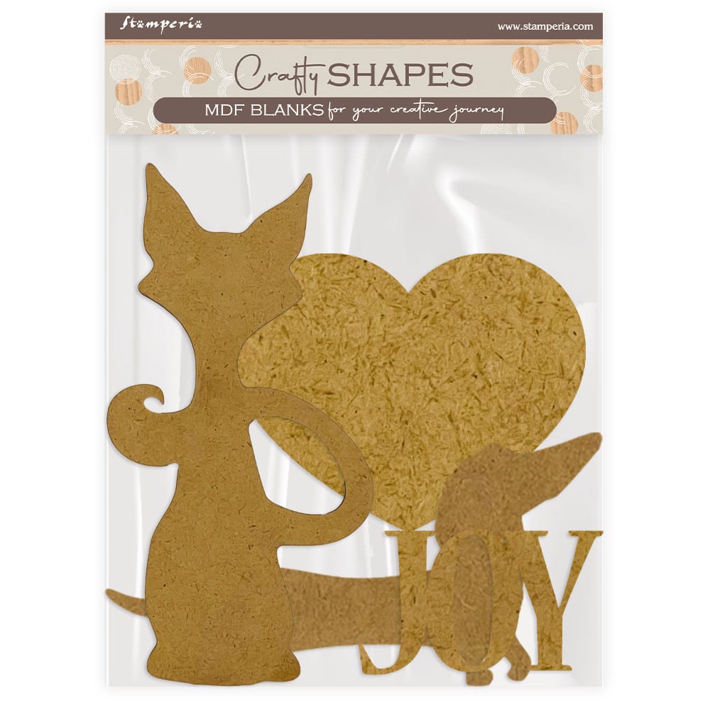 KLSM67_1A Stamperia - Furry Friends Crafty Shapes Dog and Cat Silhouette (KLSM67)