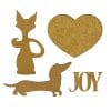 KLSM67_1C Stamperia - Furry Friends Crafty Shapes Dog and Cat Silhouette (KLSM67)