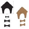 KLSM69_1B Stamperia - Furry Friends Crafty Shapes Doghouse and Bones (KLSM69)
