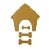 KLSM69_1C Stamperia - Furry Friends Crafty Shapes Doghouse and Bones (KLSM69)