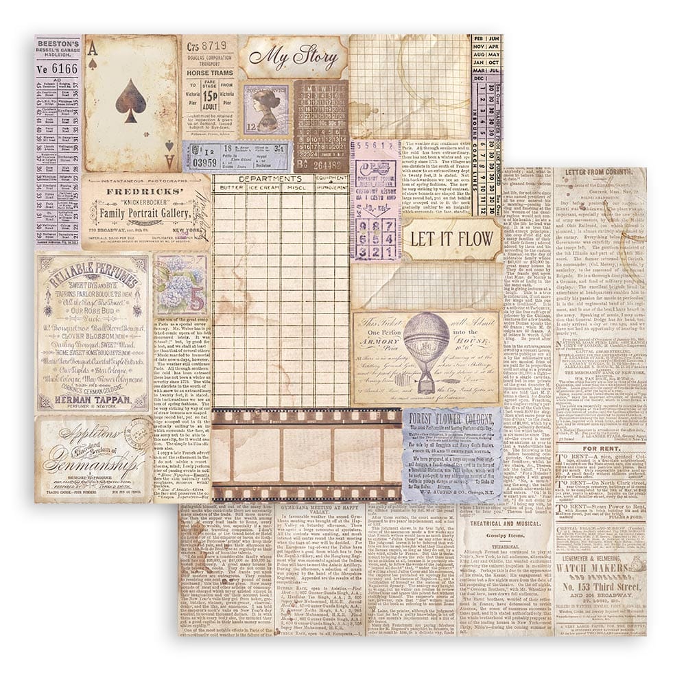 Stamperia - Quiet Days Paper Pad 8x8 (SBBS134)