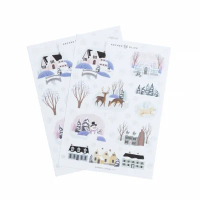 Archer & Olive - Snow and Stillness Winter Village Sticker Set (WST304)