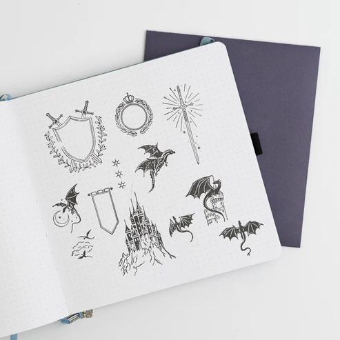 Archer & Olive - Enchanted Chapters Dragon Spire Acrylic Stamp Set (AS329)