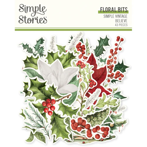 Simple Stories - Simple Vintage Believe Floral Bits & Pieces (25526)