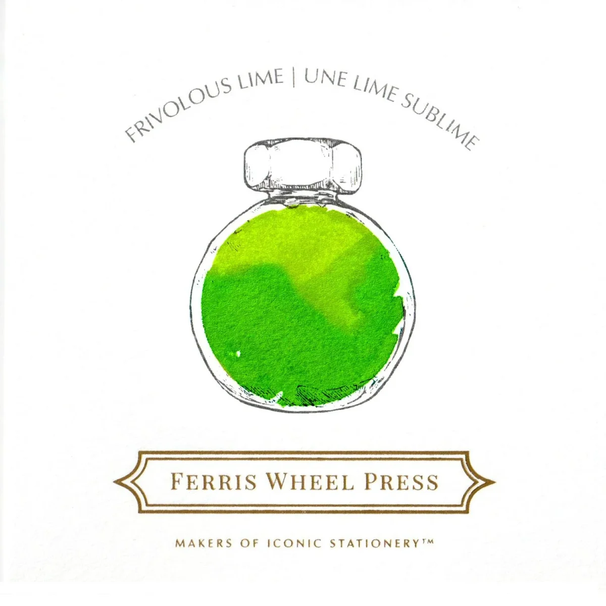 Ferris Wheel Press - 38ml Fountain Pen Ink Freshly Squeezed - Frivolous Lime (INK-38-FL)
