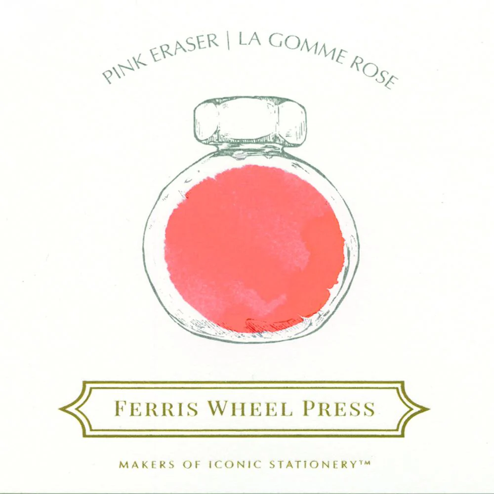 Ferris Wheel Press - 38ml Fountain Pen Ink The High Tea Collection - Pink Eraser (INK-38-PE)