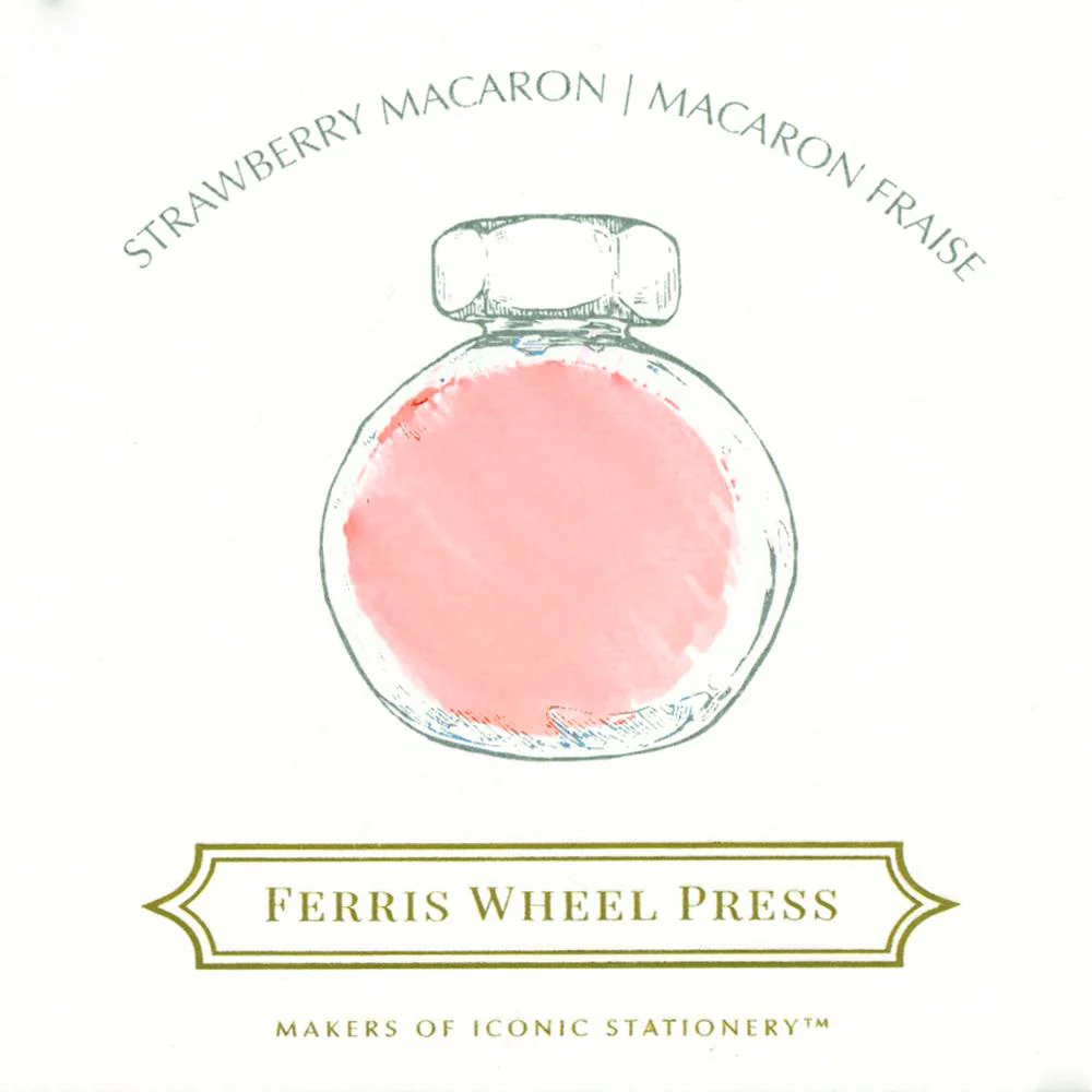 Ferris Wheel Press - 38ml Fountain Pen Ink The High Tea Collection - Strawberry Macaron (INK-38-SM)