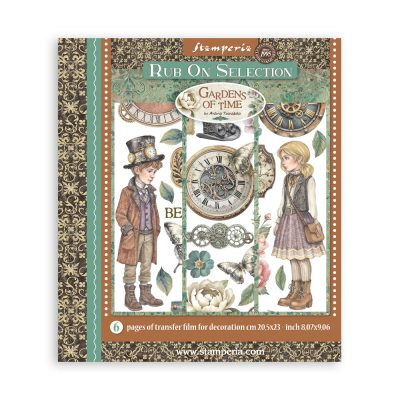 Stamperia - Gardens of Time Rub-On Selection cm 20,5x23 (DFLRBXG04)