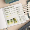 Archer & Olive - Leaf Green Hues Sets of 5 - Acrylograph  (EDAG002)