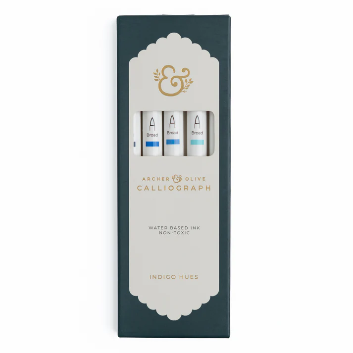 Archer & Olive - Indigo Hues Sets of 5 - Acrylograph  (EDAG004)