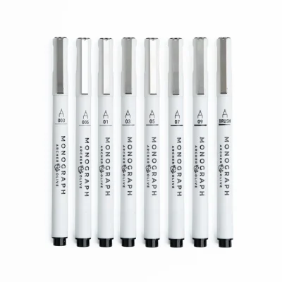 Archer & Olive - Monograph Pen Set of 8 (MS301)