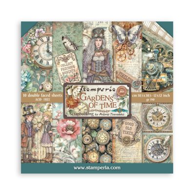 Stamperia - Gardens of Time Paper Pad 12x12 (SBBL185)