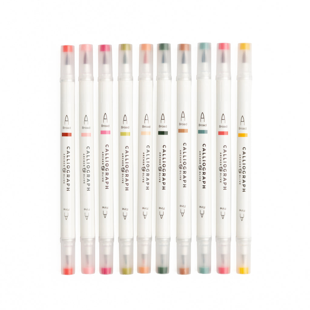 Archer & Olive - Meadow & Vine Set of 10 Calliograph Pens (CL315)